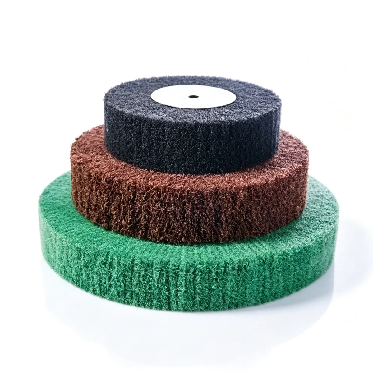 120 grit non-woven flap wheels aluminum /brass /stainless steel wire drawing thumbnail 4