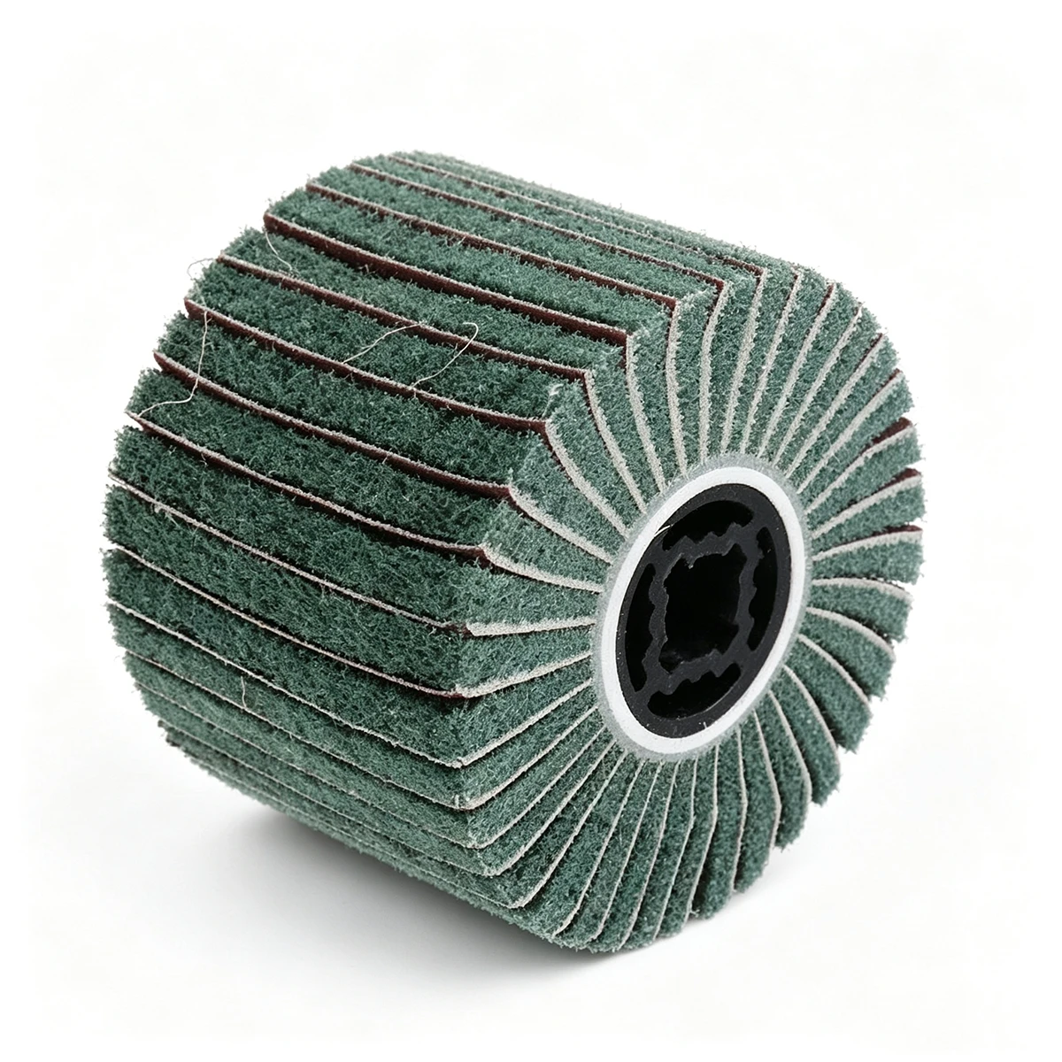 120x100x20mm Non-woven Abrasive Buffing Wheel Wire Drawing Polishing Wheel Interleaf Flap Wheels 220Grit For Finishing Rotary Tool For Paint And Rust Removal Green thumbnail 3