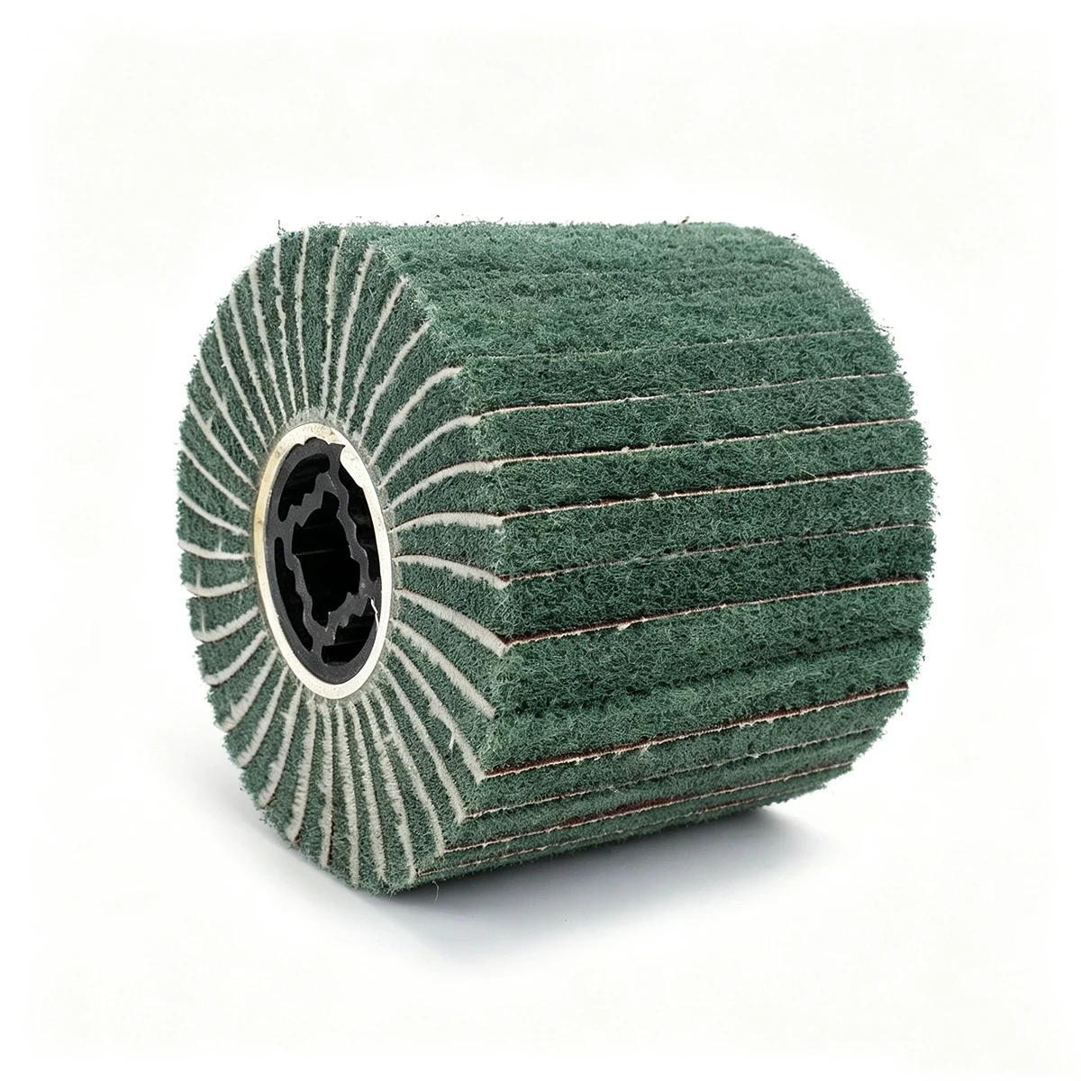 120x100x20mm Non-woven Abrasive Buffing Wheel Wire Drawing Polishing Wheel Interleaf Flap Wheels 220Grit For Finishing Rotary Tool For Paint And Rust Removal Green thumbnail 4