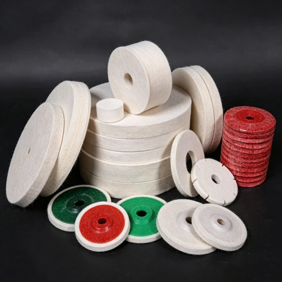 125X12mm Felt Wheelswith Inner Hole Wool Wheel