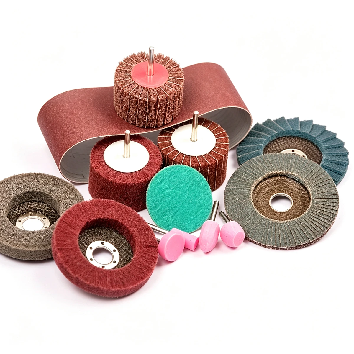 2x1x1/4 Non-Woven Interleaf Flap Wheels Very Fine 120 Grit thumbnail 2