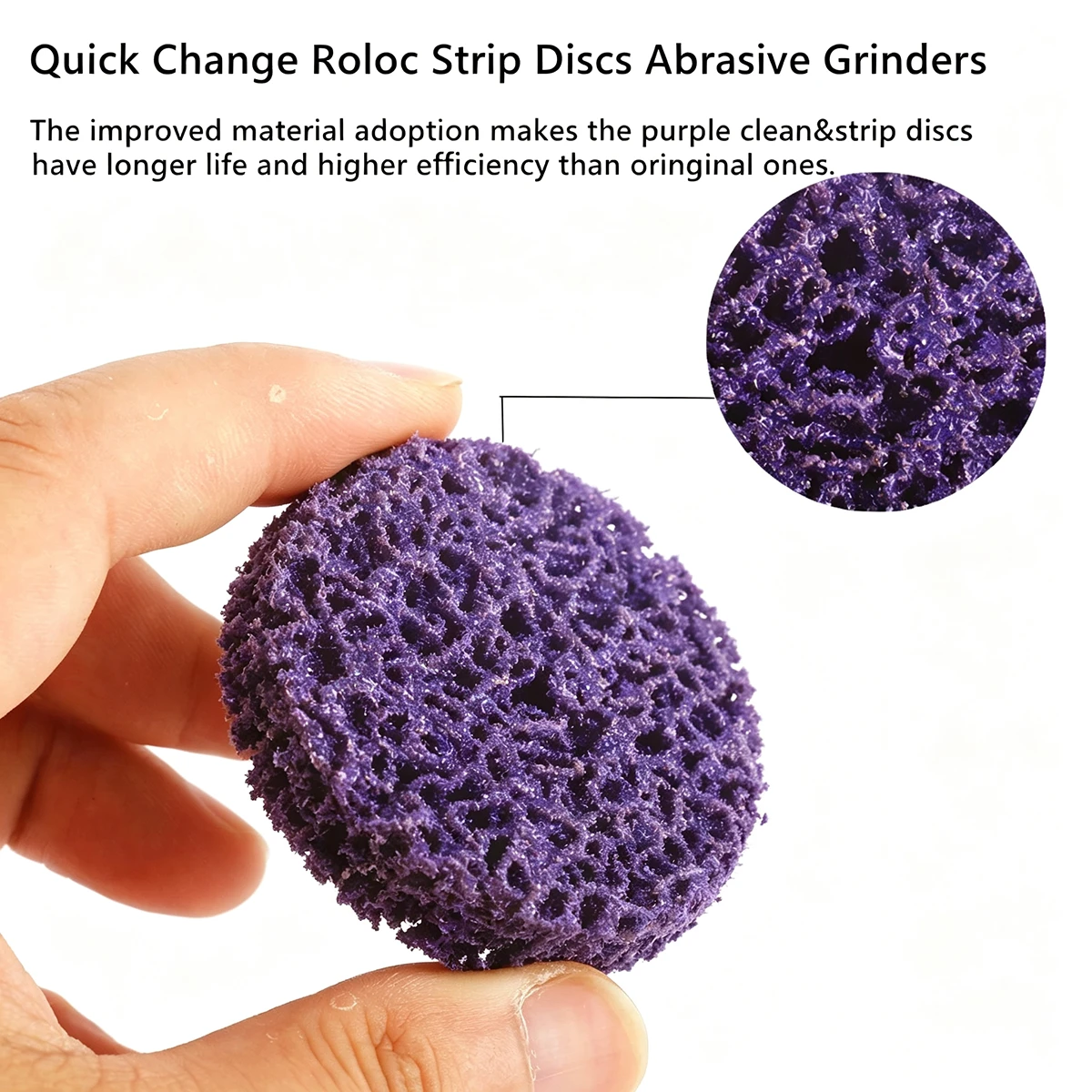 3 inch 75mm Angle Grinder Disc, Poly Strip Wheel Paint Rust Removal Disc for Angle Grinder, Abrasive Wheel Paint Rust Removal Clean Tool thumbnail 2