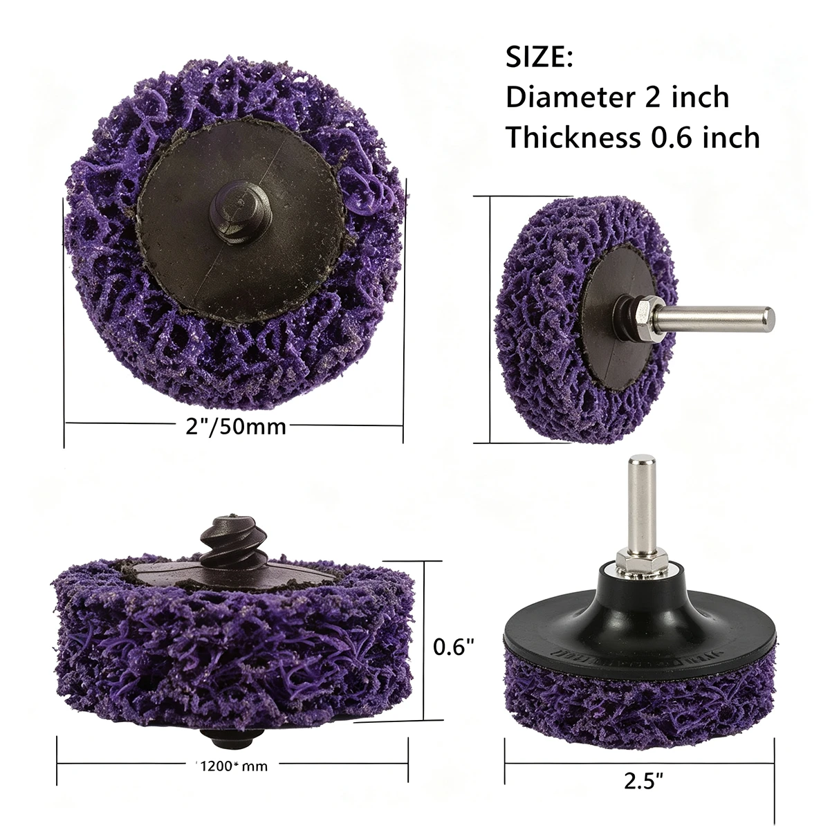 3" Sanding Grinding Discs Holder-Removes Rust, Strips Paint, Cleaning & Stripping Sanding Disc thumbnail 4