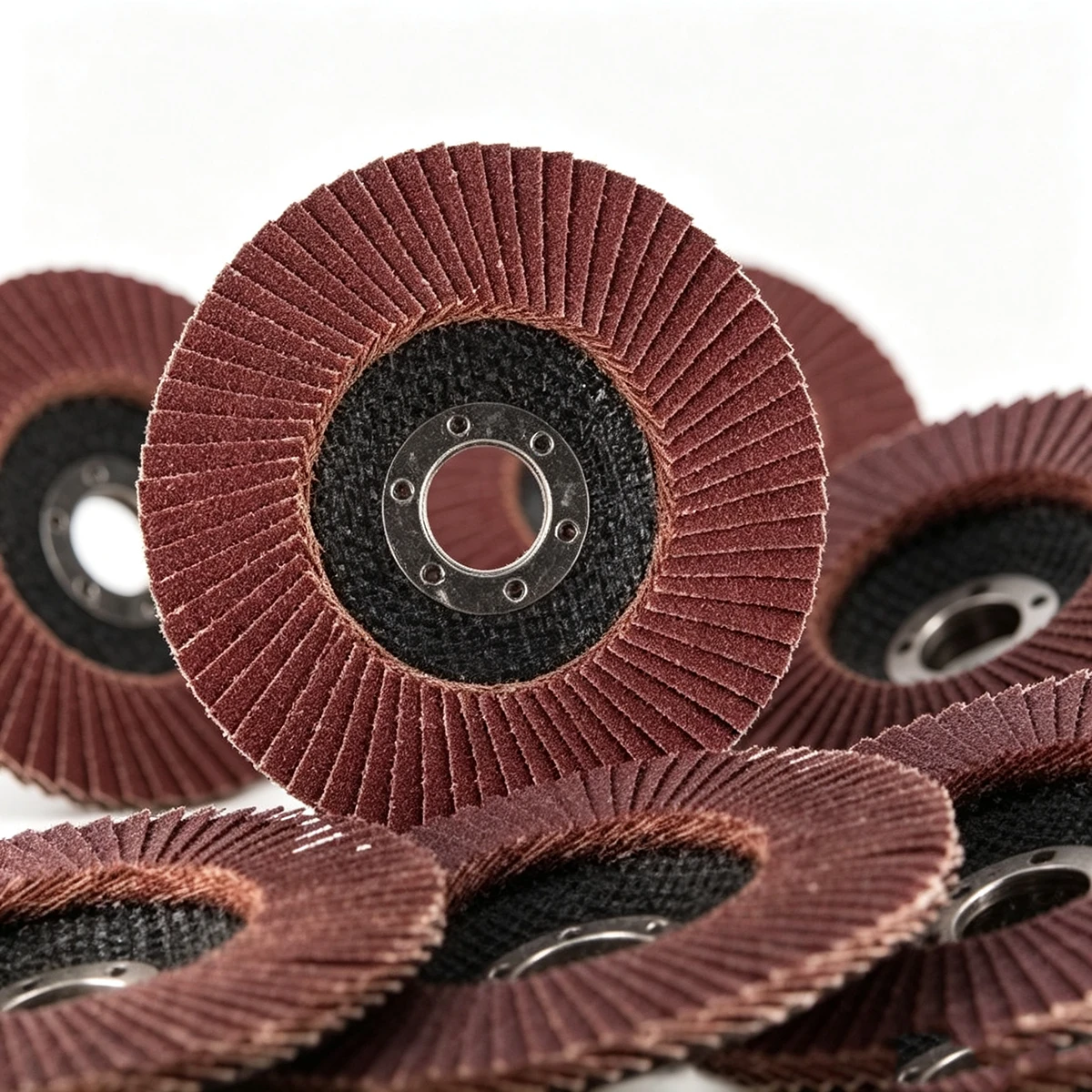 4''x5/8'' Premium High Density Calcined Aluminum Oxide Flap Disc 320 Grit thumbnail 3