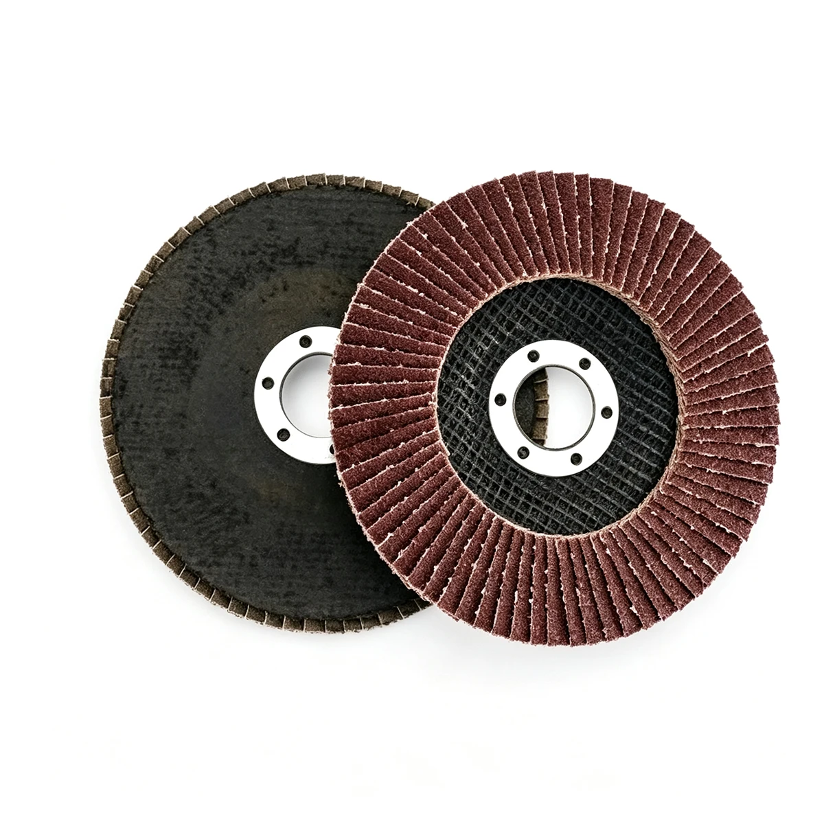4''x5/8'' Premium High Density Calcined Aluminum Oxide Flap Disc 320 Grit thumbnail 5