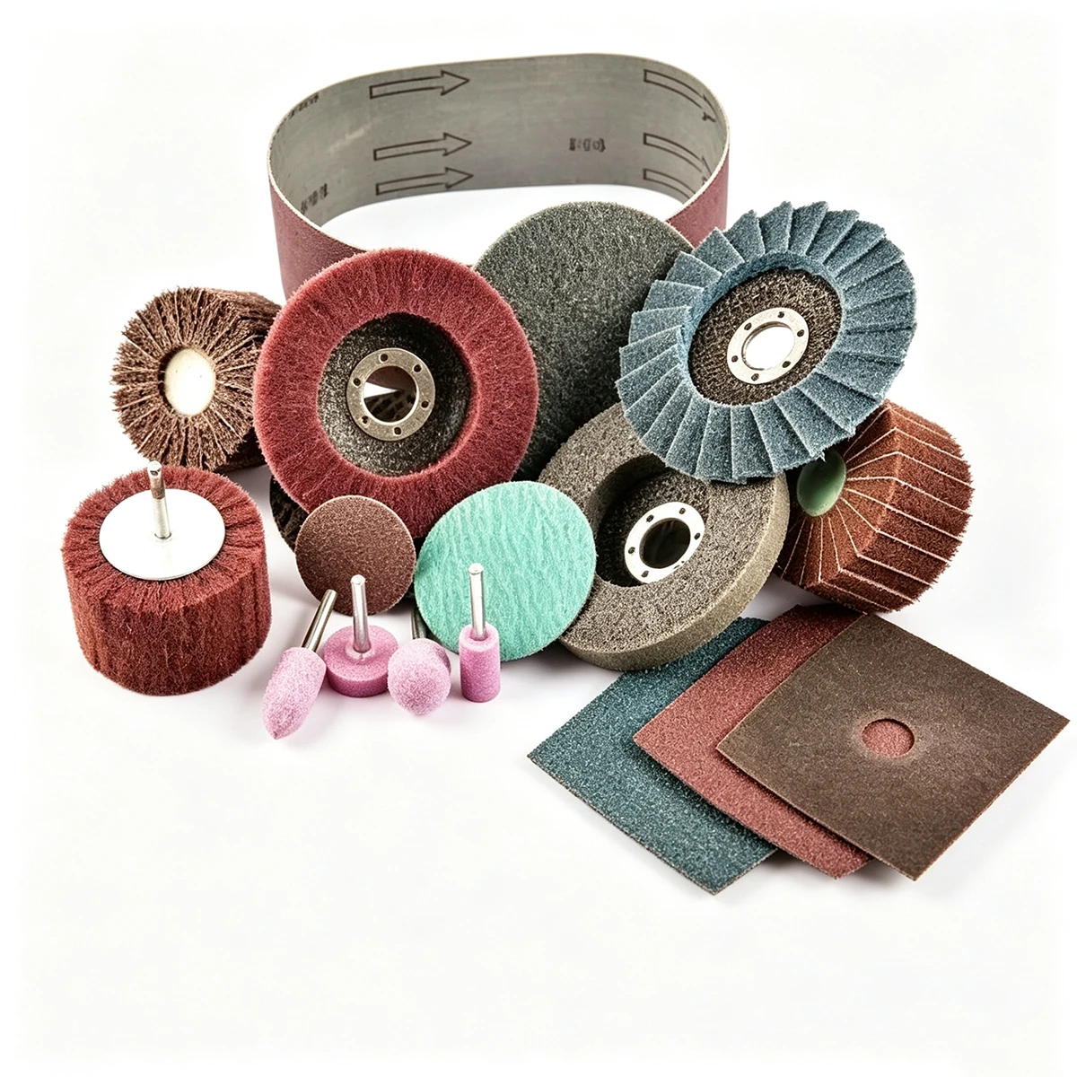 Abrasive Flap Wheel Sander 2"x1" x 1/4" Shank Mounted Non-woven Interleaves for Drill Grit 40/60/80x2/120 thumbnail 4