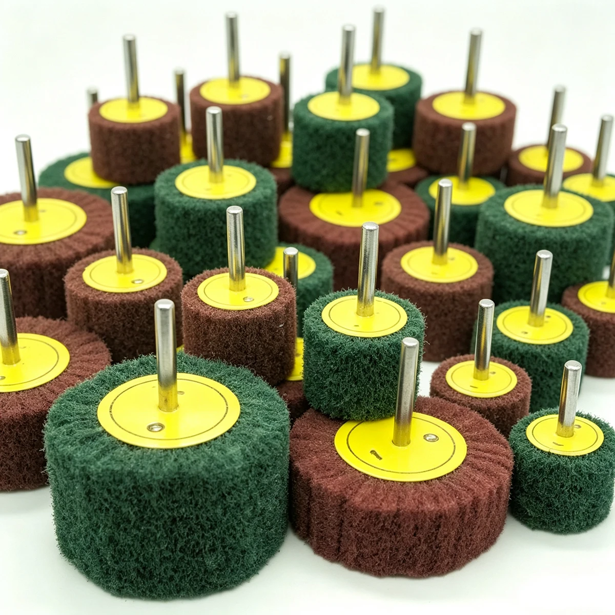 Abrasive Flap Wheel Sander 2"x1" x 1/4" Shank Mounted Non-woven Interleaves for Drill Grit 40/60/80x2/120 thumbnail 5