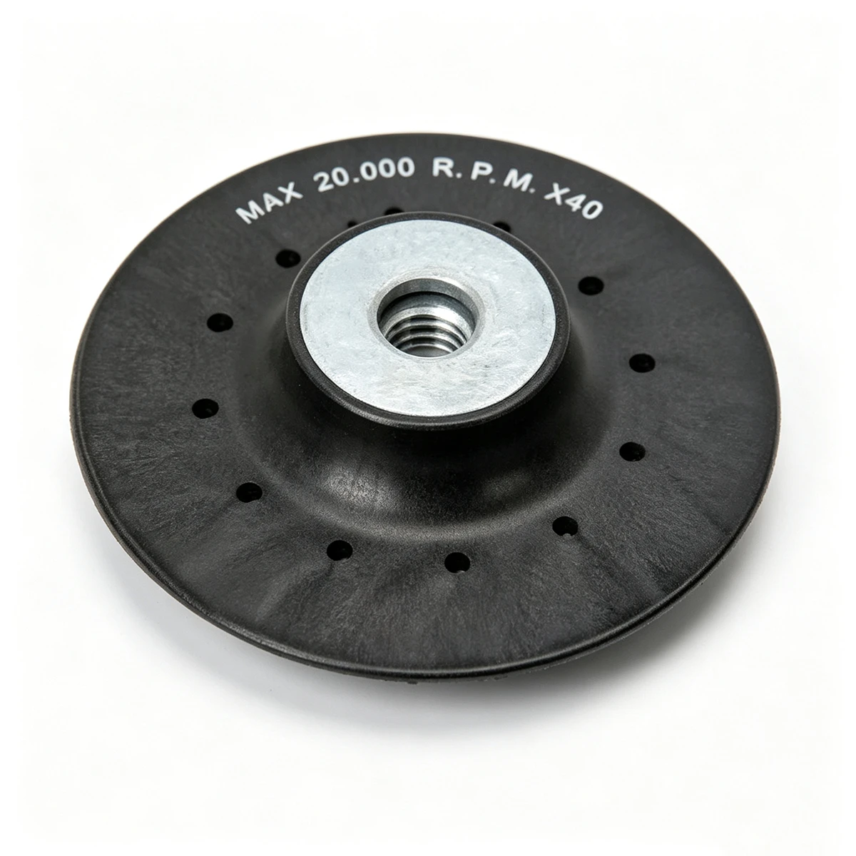 Angle Grinder Ribbed Back 4-1/2 inches Plastic Pad for Resin Fiber Disc with 5/8 inch 11 Thread, Max 20,000 RPM thumbnail 3