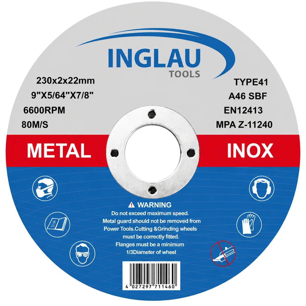 Cutting Disc Industrial Stone, 230x2.5x22,23mm