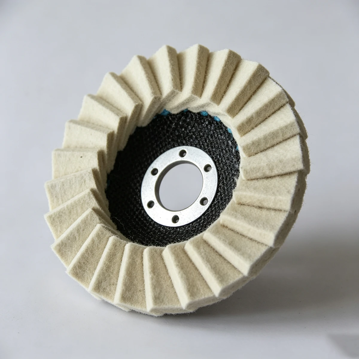 Flap Disc Wool Poles Mesin Gerinda 4" Wool Gosok Metal Polishing / Buffing thumbnail 3
