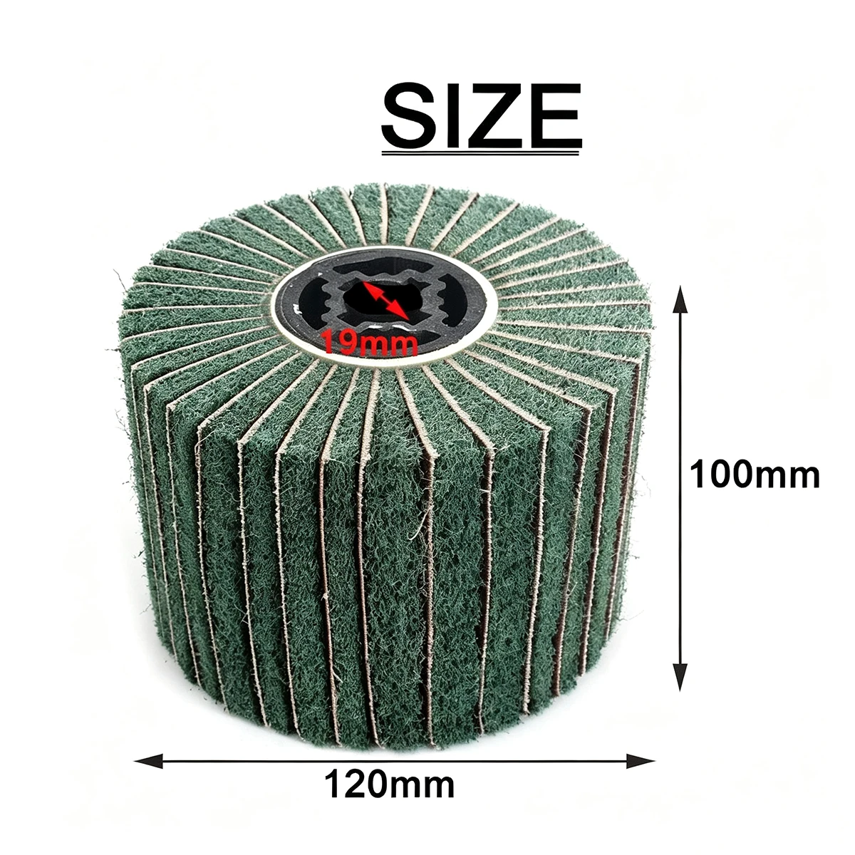 Green Sand Cloth Wire Drawing Wheel Polishing Wheel Brush thumbnail 5