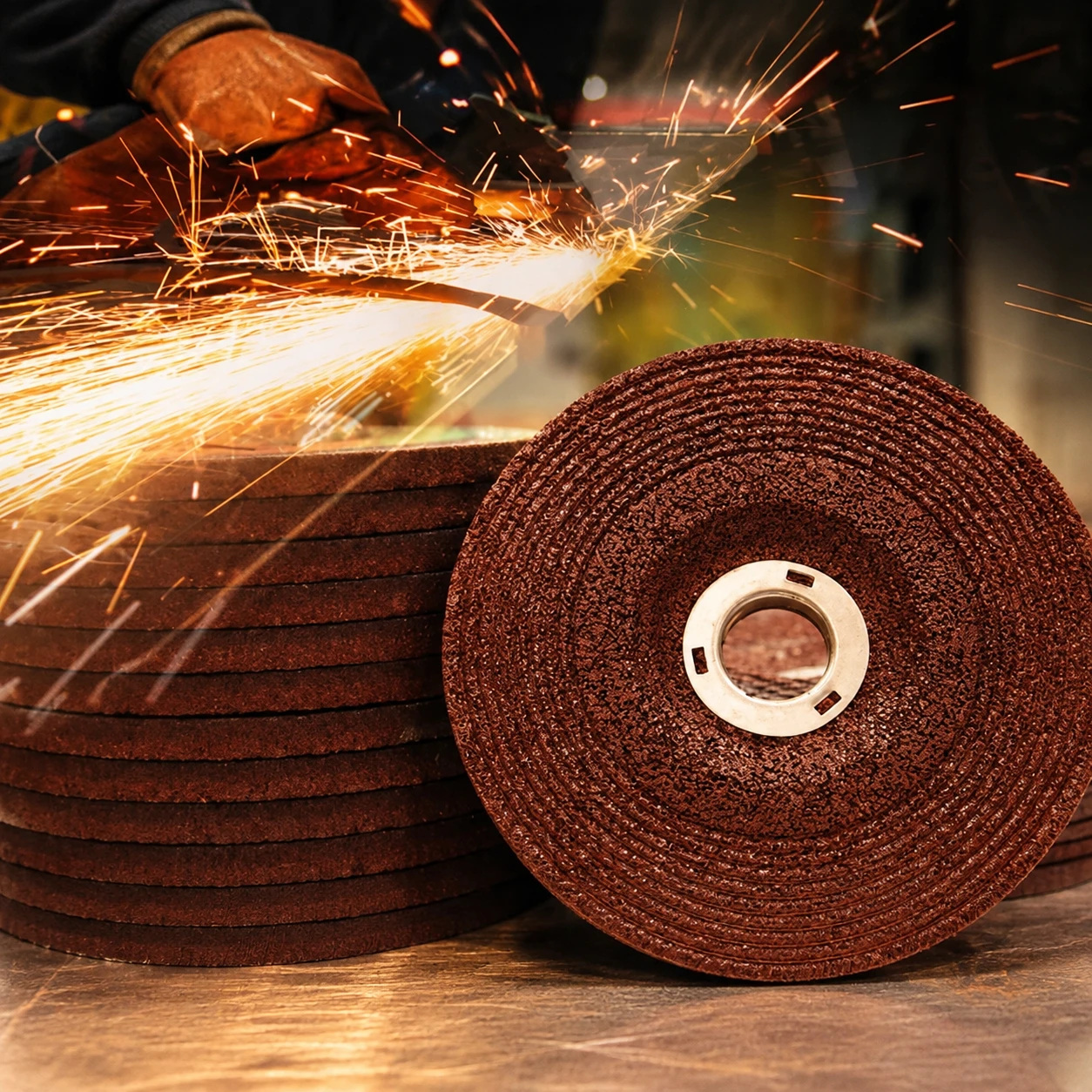 Grinding Wheel for Grinders - Aggressive Grinding for Metal - 9" X 1/4 X 7/8-Inch thumbnail 3