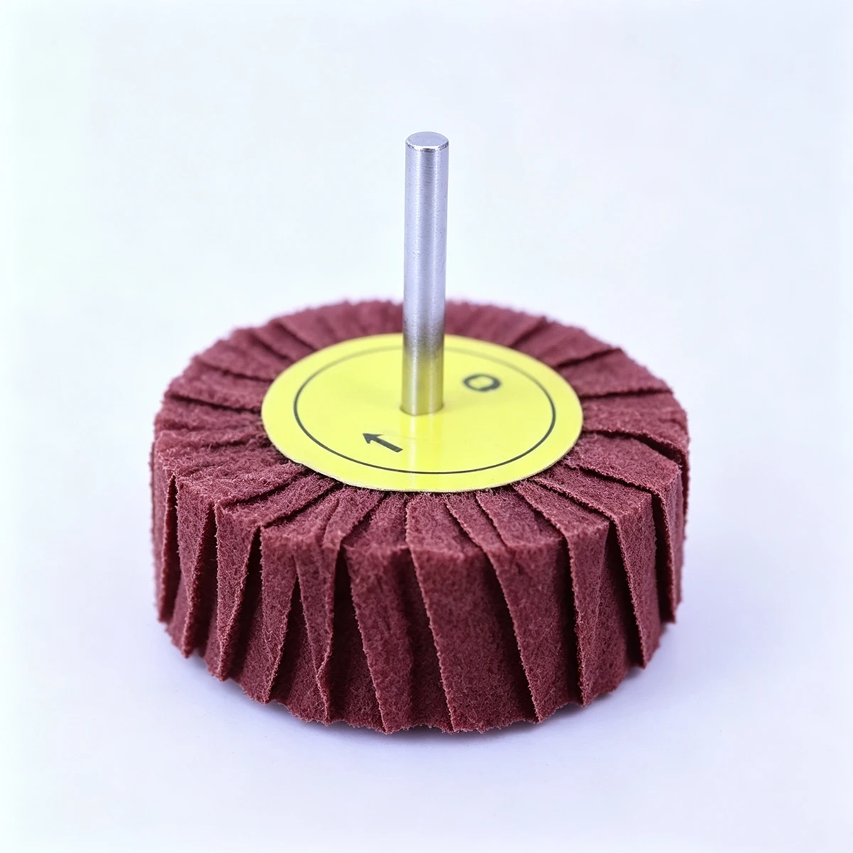 Mounted Interleaf Flap Wheels for Sanding and Finishing, 3” x 2” x 1/4”, Gray (Ultra Fine)
