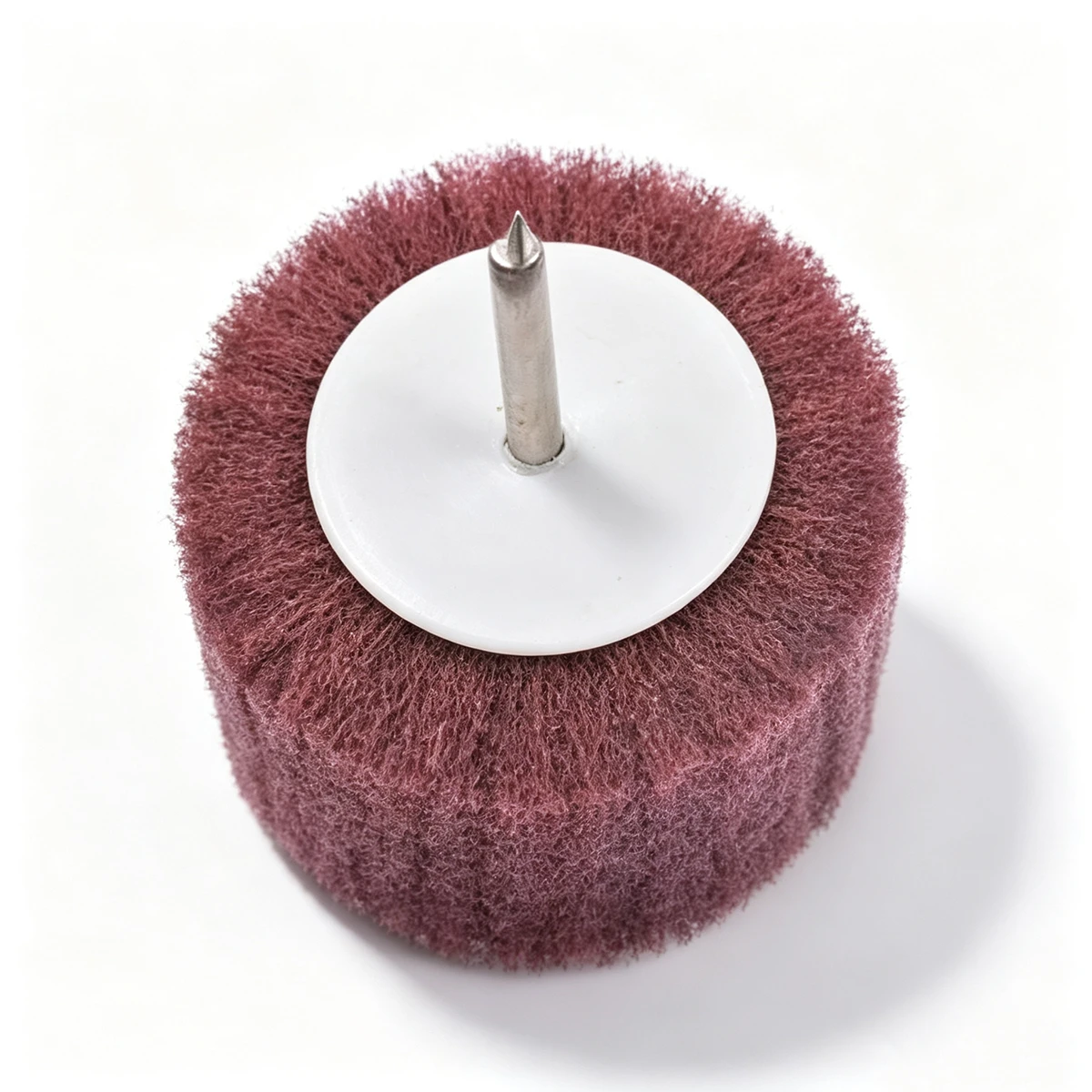 Non-Woven Abrasives Mounted Flap Wheel, Aluminum Oxide A, 1-1/2" Diameter x 3/4" Length, 1/4" Shank, 15000 Max RPM, 280 Grit thumbnail 4