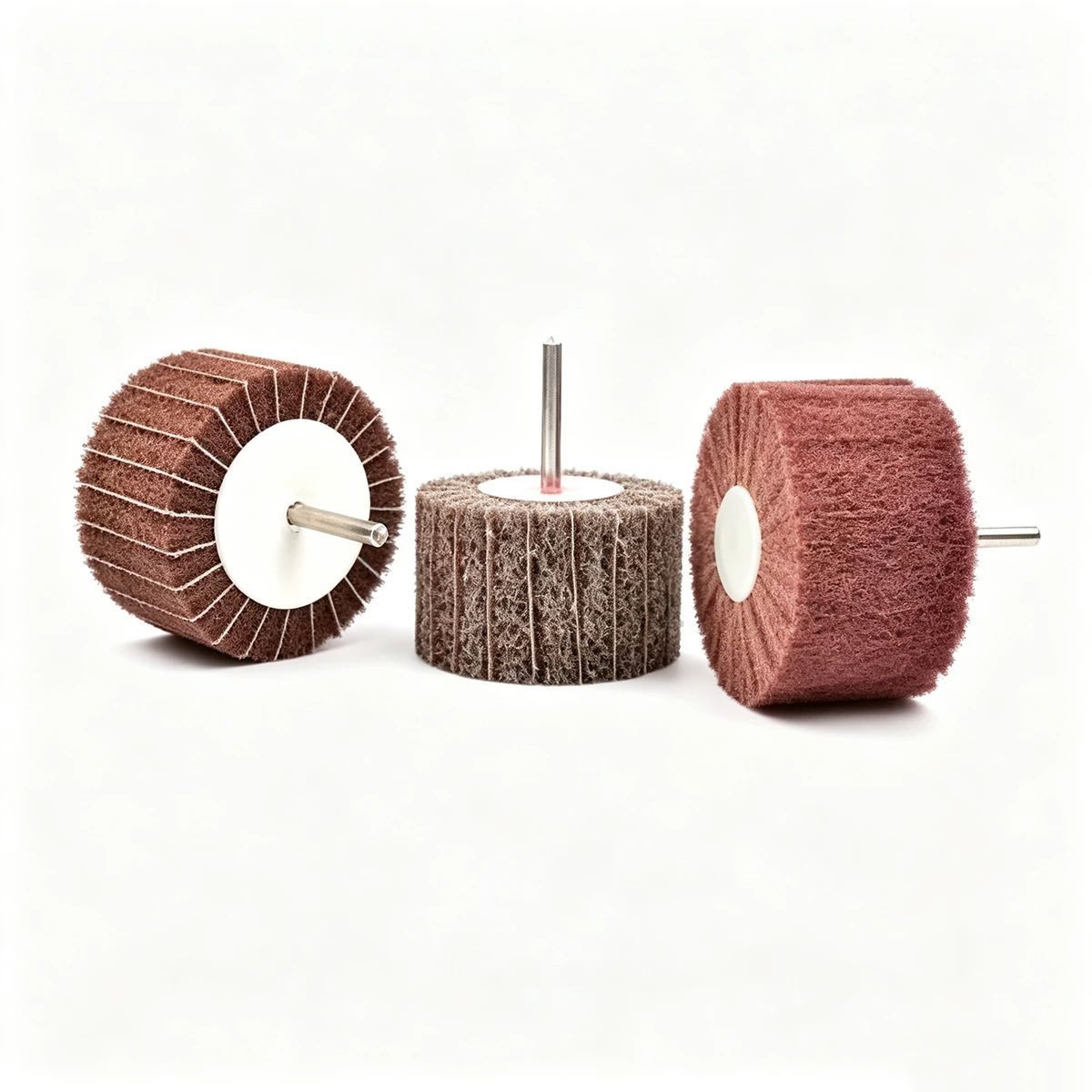 Non-Woven Aluminum Oxide Mounted Flap Wheel, Straight Shank Type, 3" Dia, 1" Face Width thumbnail 5