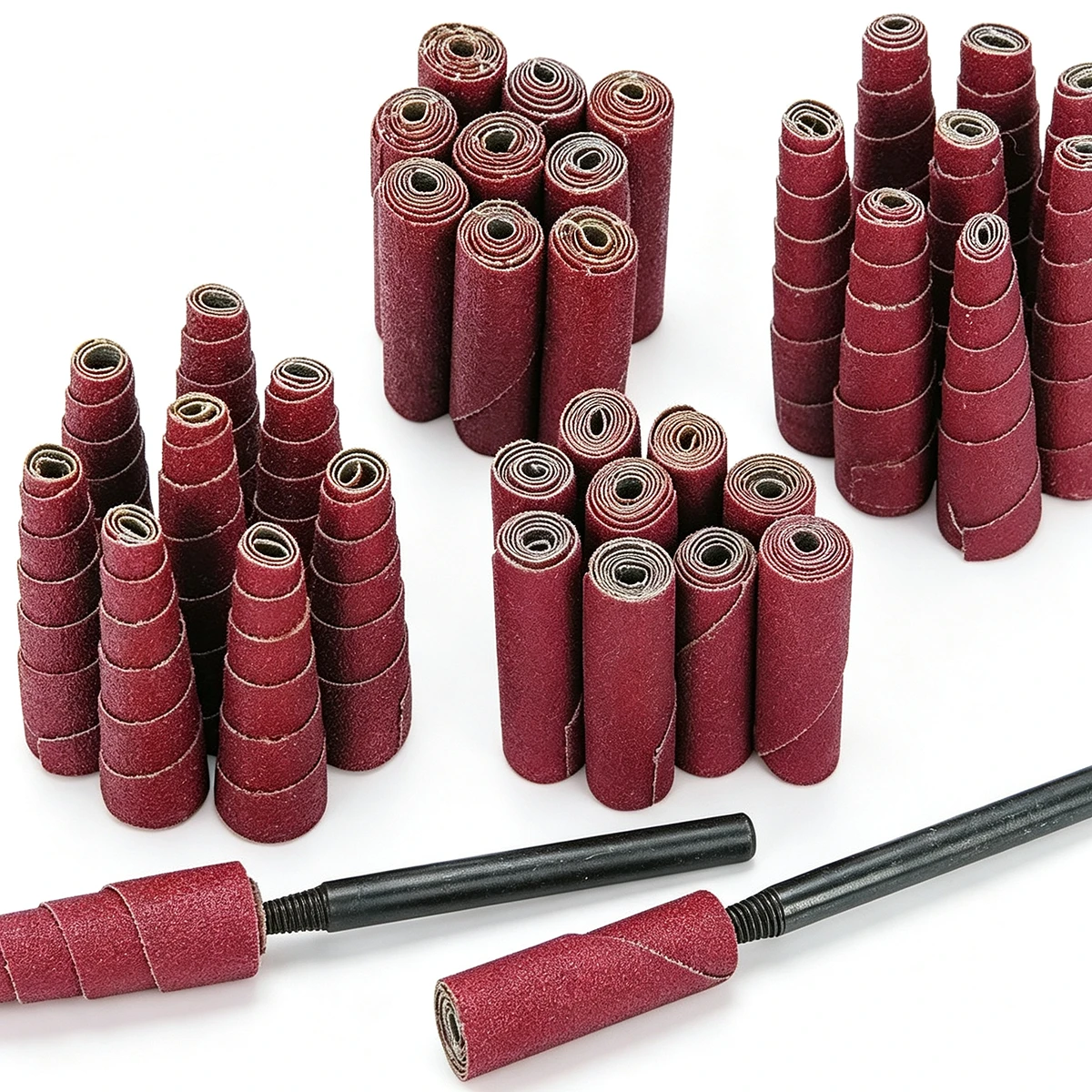 Untapered Cartridge Roll, Aluminum Oxide A, 1" Diameter x 2" Length, 1/4" Arbor Hole, 60 Grit, 9000 Max rpm thumbnail 4